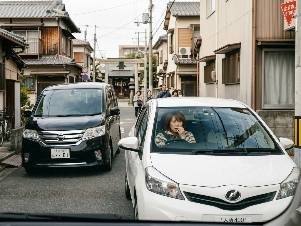 自宅周辺の狭い道のすれ違い方・かわし方
